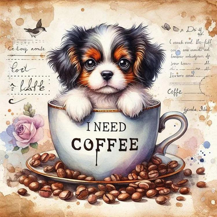 Paint by Numbers Kit Love Coffee