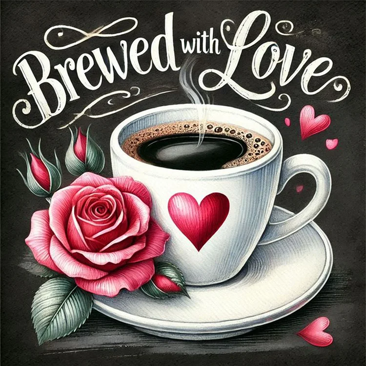 Paint by Numbers Kit Love Coffee