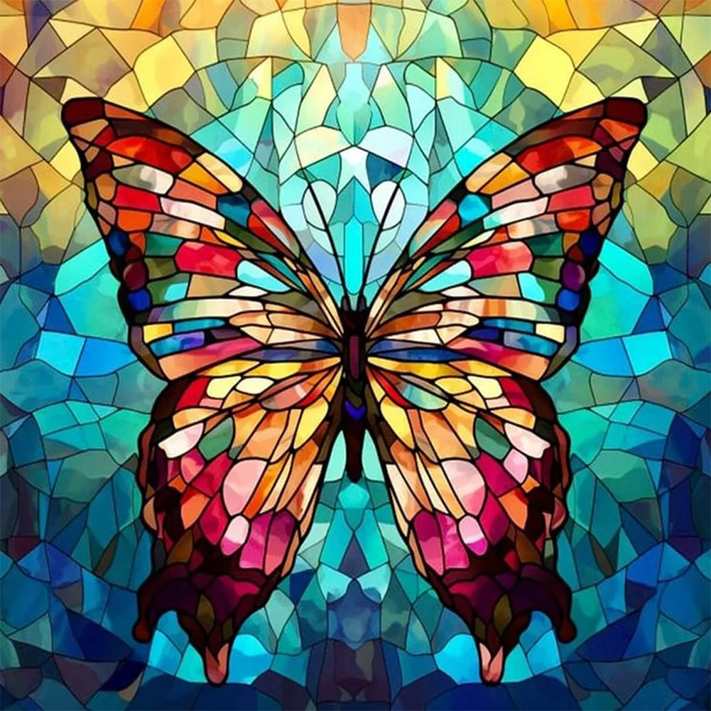 Paint by Numbers Kit Stained Glass Style Glass