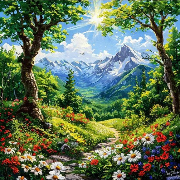 Paint by Numbers Kit Beautiful Scenery