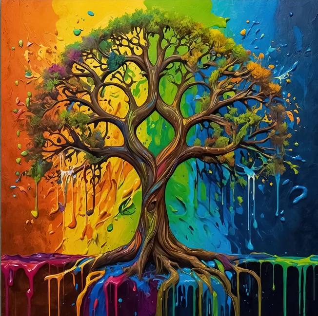 Paint by Numbers Kit Abstract Tree