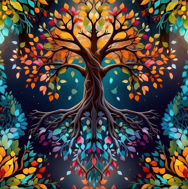 Paint by Numbers Kit Abstract Tree