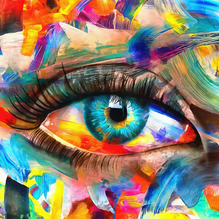 Paint by Numbers Kit Abstract Eyes