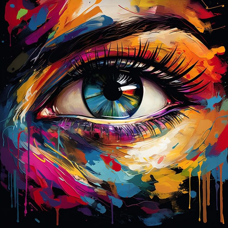 Paint by Numbers Kit Abstract Eyes
