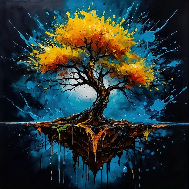 Paint by Numbers Kit Abstract Tree