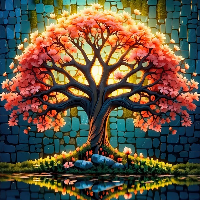 Paint by Numbers Kit Abstract Tree