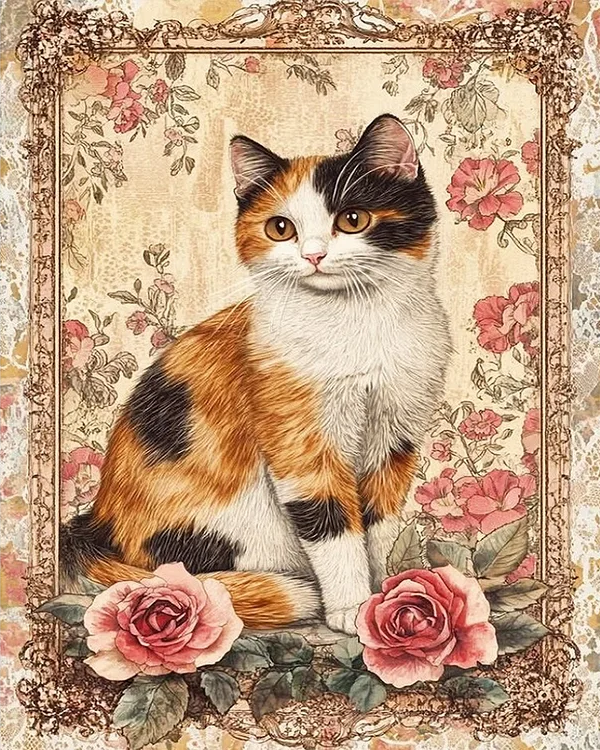 Paint by Numbers Kit Retro Cat