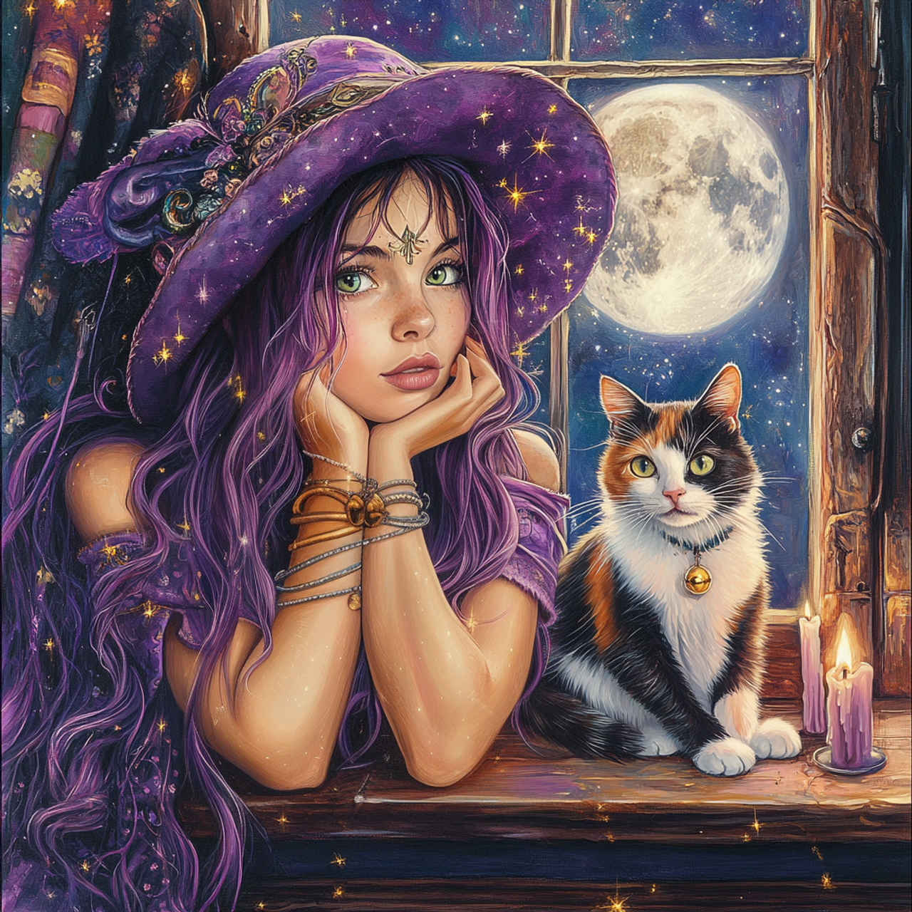 Paint by Numbers Kit Girl And Cat