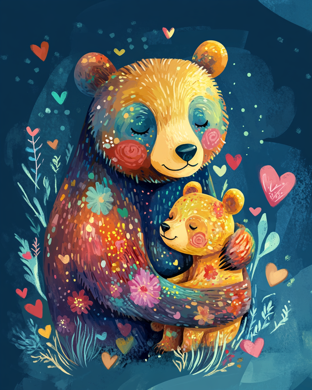 Paint by Numbers Kit Color Bear