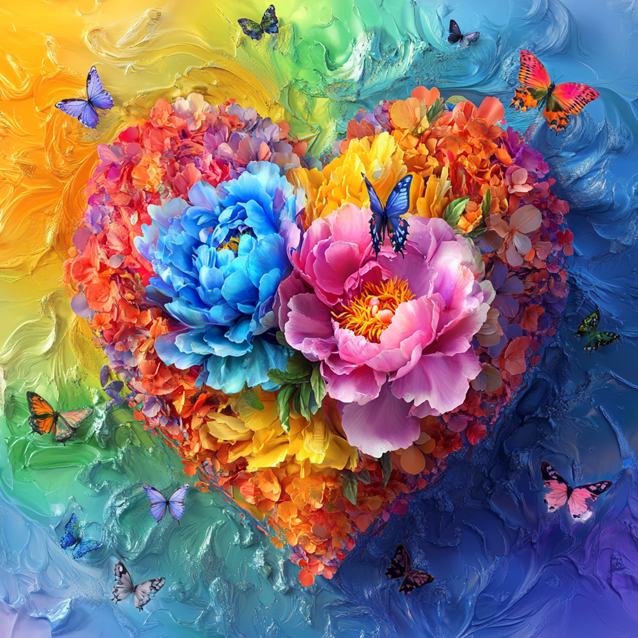 Paint by Numbers Kit Flowers And Butterflies