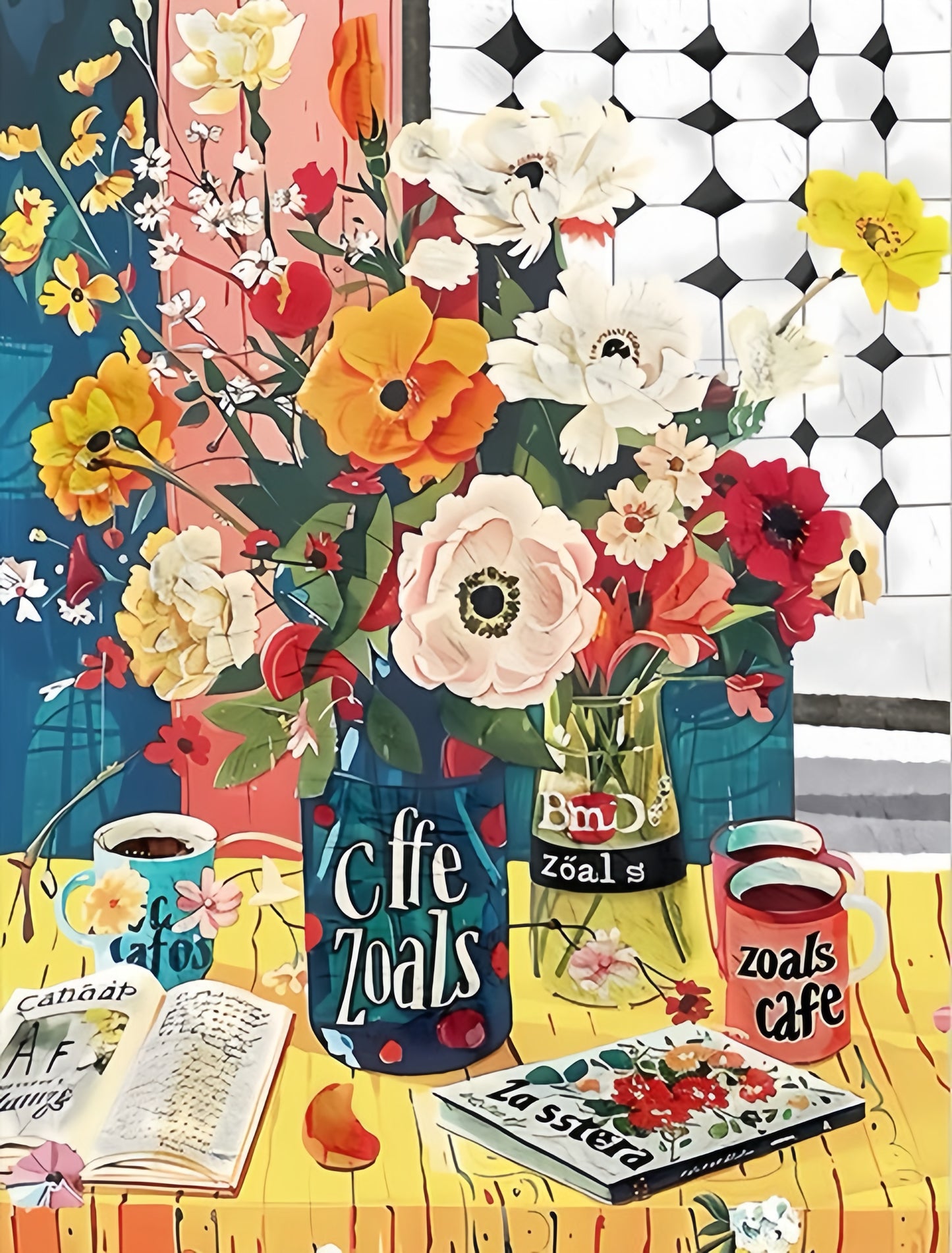 Paint by Numbers Kit Cozy Dining Table