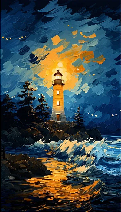 Paint by Numbers Kit Lighthouse