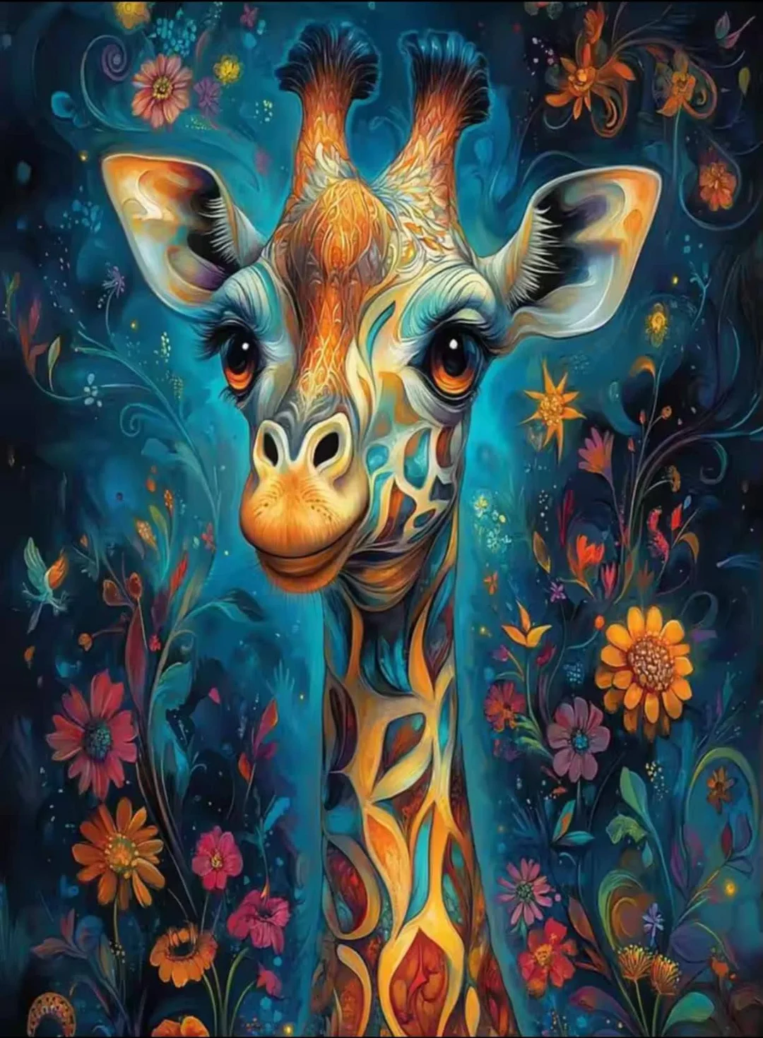 Paint by Numbers Kit Fantasy Giraffe