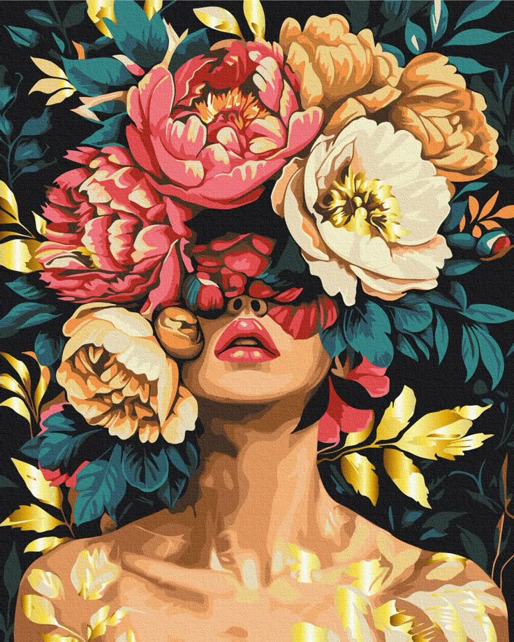 Paint by Numbers Kit Flowers Women