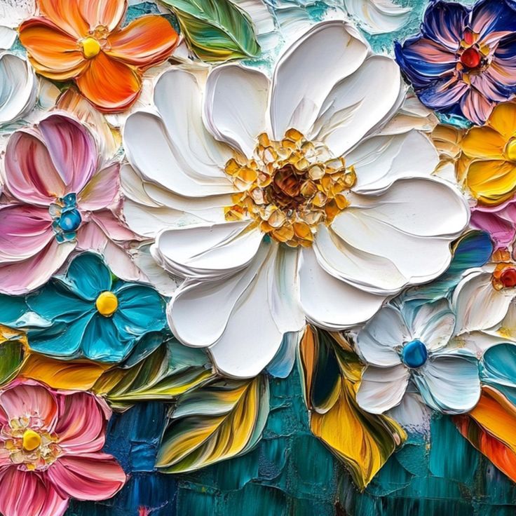 Paint by Numbers Kit 3D Flowers