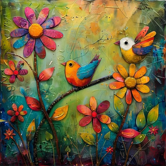 Paint by Numbers Kit Abstract Birds