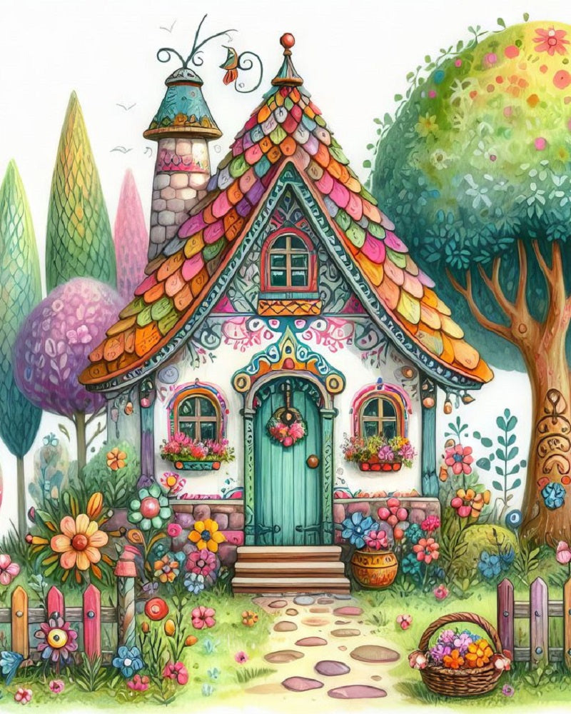 Paint by Numbers Kit Garden House