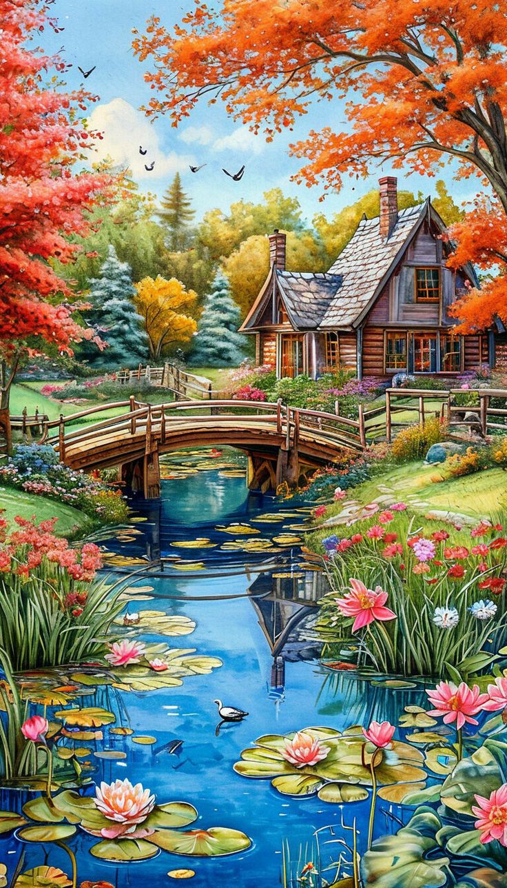 Paint by Numbers Kit Lakeside Chalet