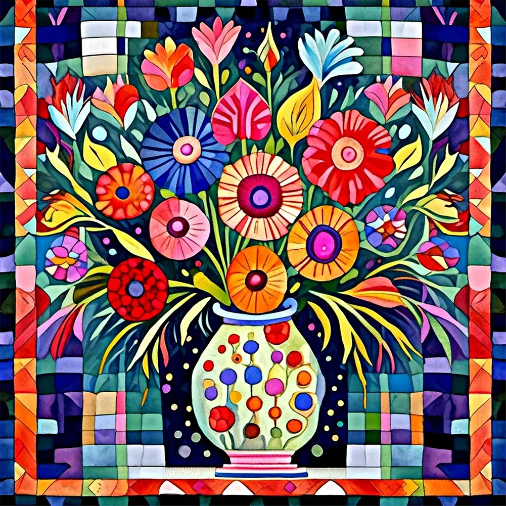 Paint by Numbers Kit Colorful Flowers