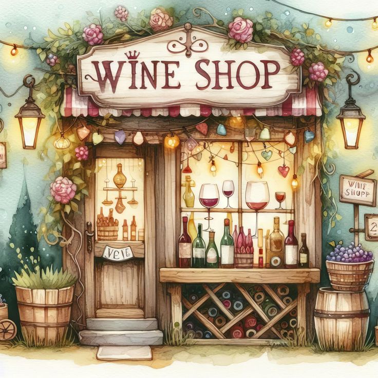 Paint by Numbers Kit Wine Shop