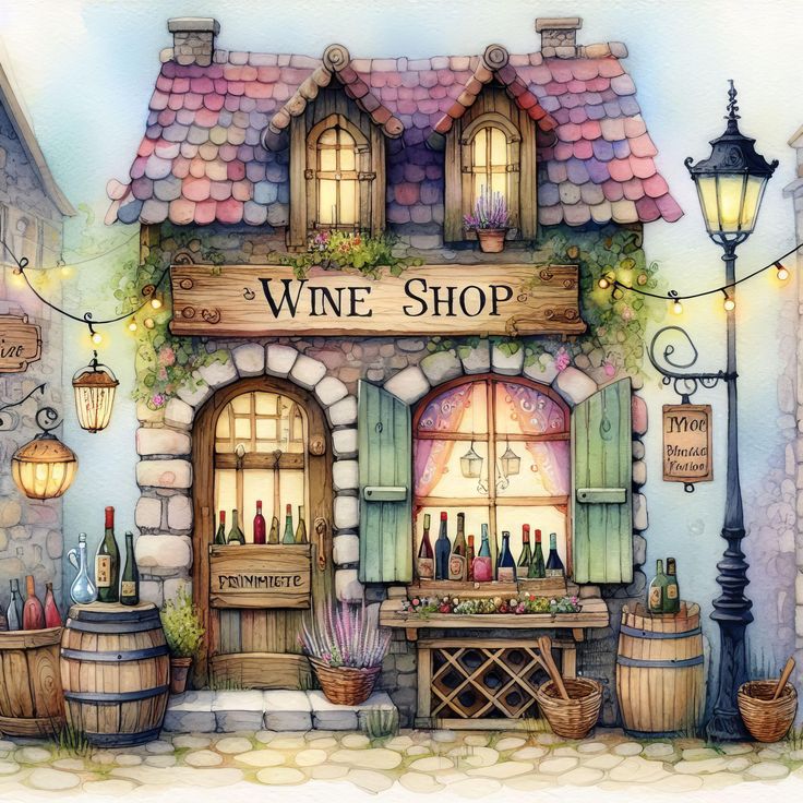 Paint by Numbers Kit Wine Shop