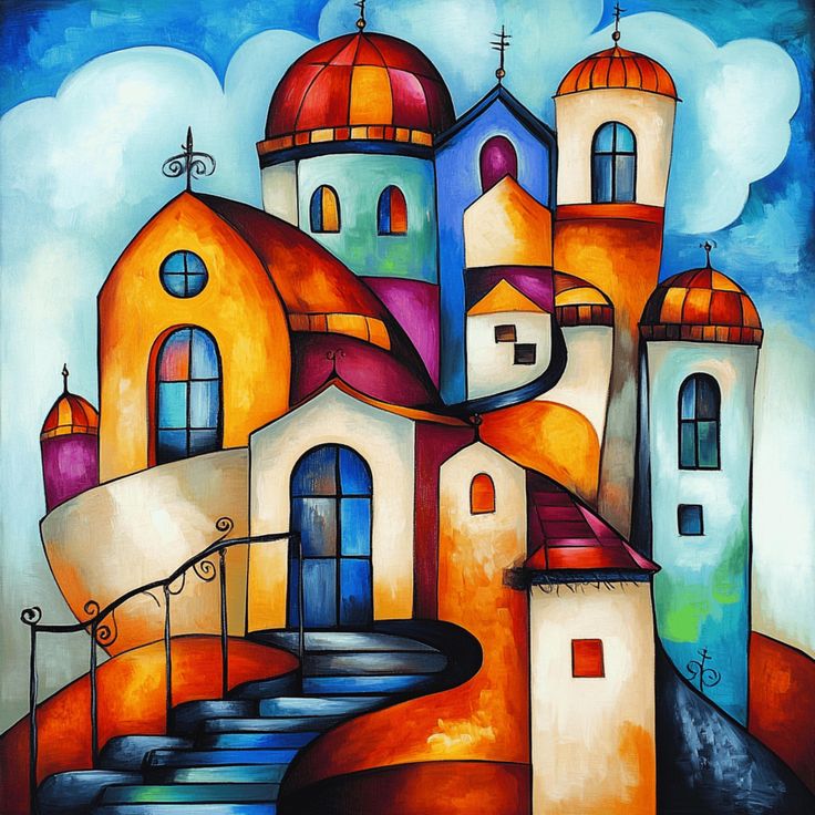 Paint by Numbers Kit Fantasy Colorful House