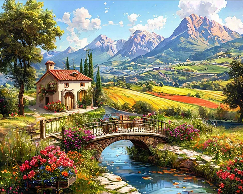 Paint by Numbers Kit Beautiful Scenery