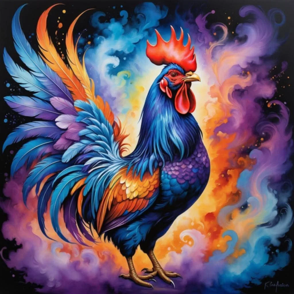 Paint by Numbers Kit Colored Rooster