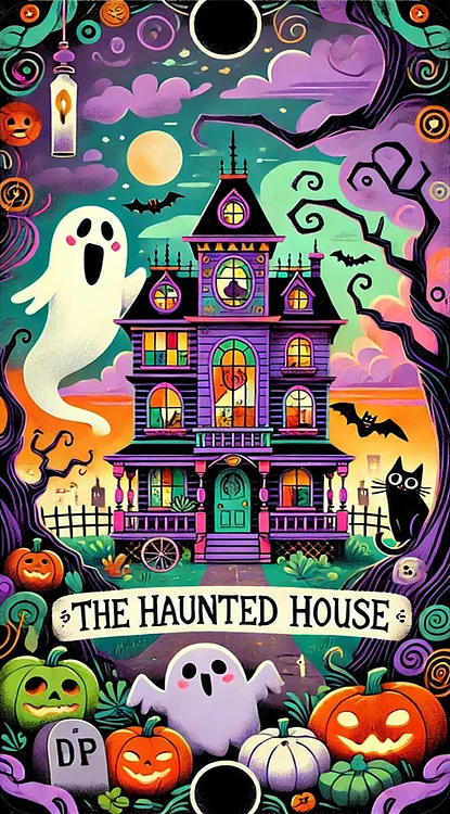 Paint by Numbers Kit Halloween Haunted House