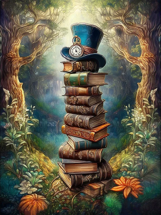 Paint by Numbers Kit Magic Book In The Forest