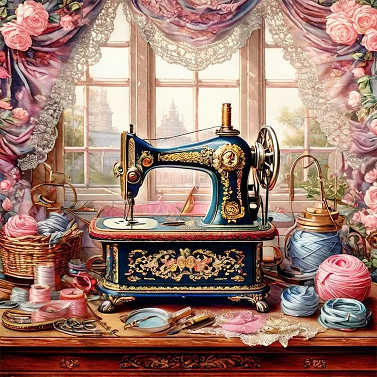 Paint by Numbers Kit Sewing Machine