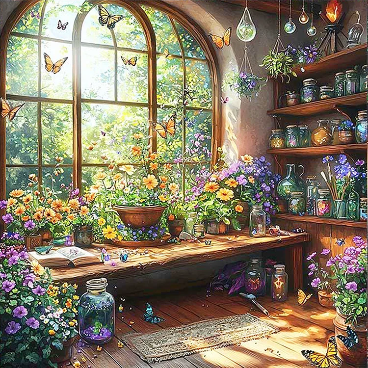 Paint by Numbers Kit Greenhouse