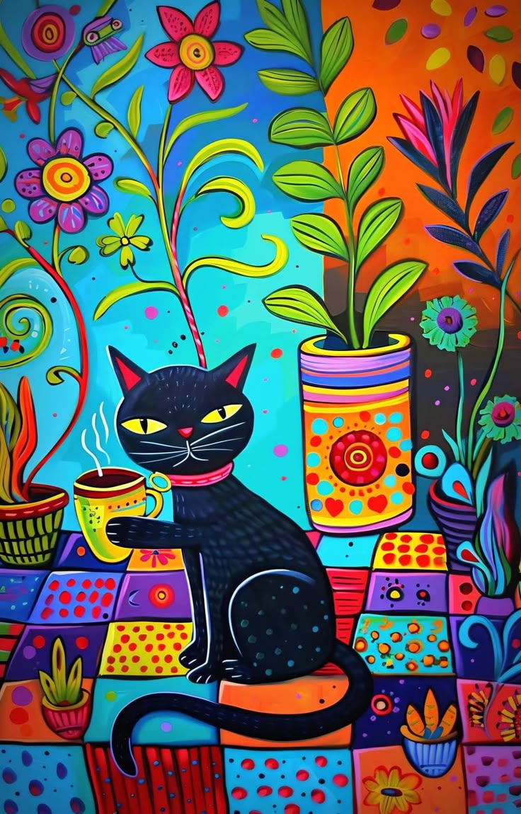 Paint by Numbers Kit Abstract Cat