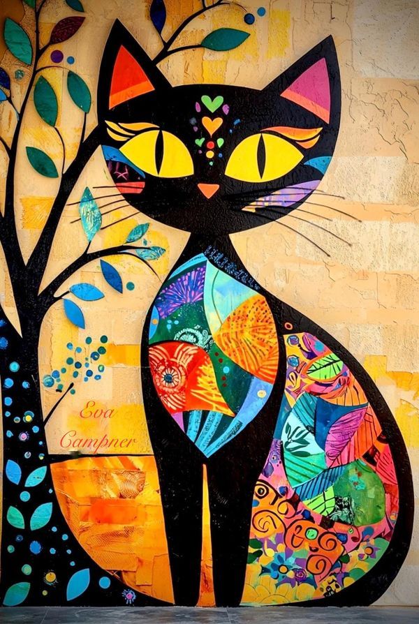 Paint by Numbers Kit Abstract Cat