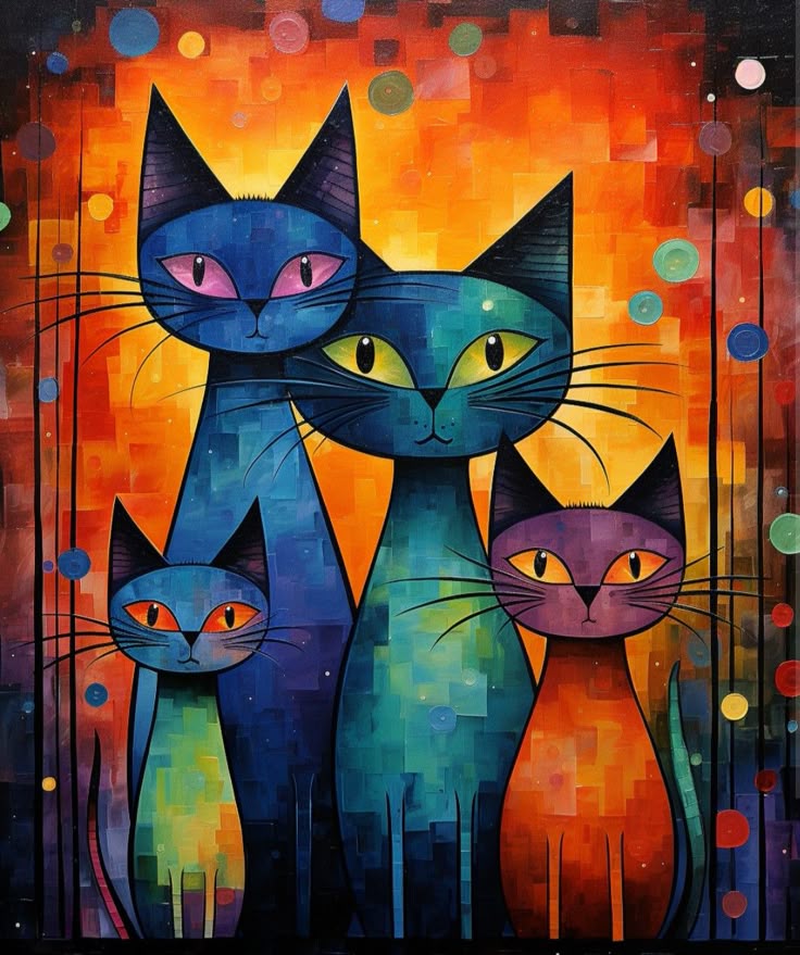 Paint by Numbers Kit Abstract Cat