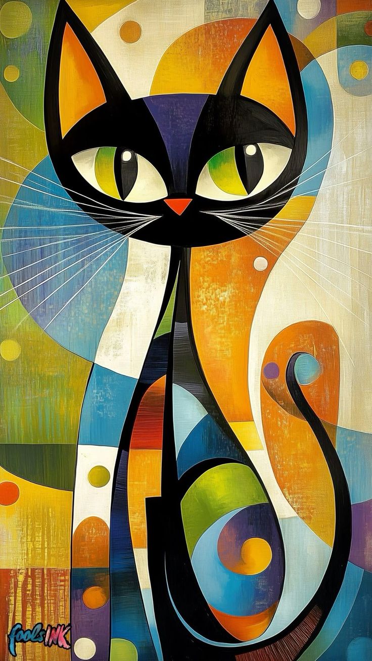 Paint by Numbers Kit Abstract Cat