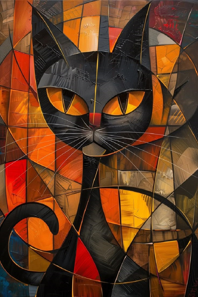 Paint by Numbers Kit Abstract Cat