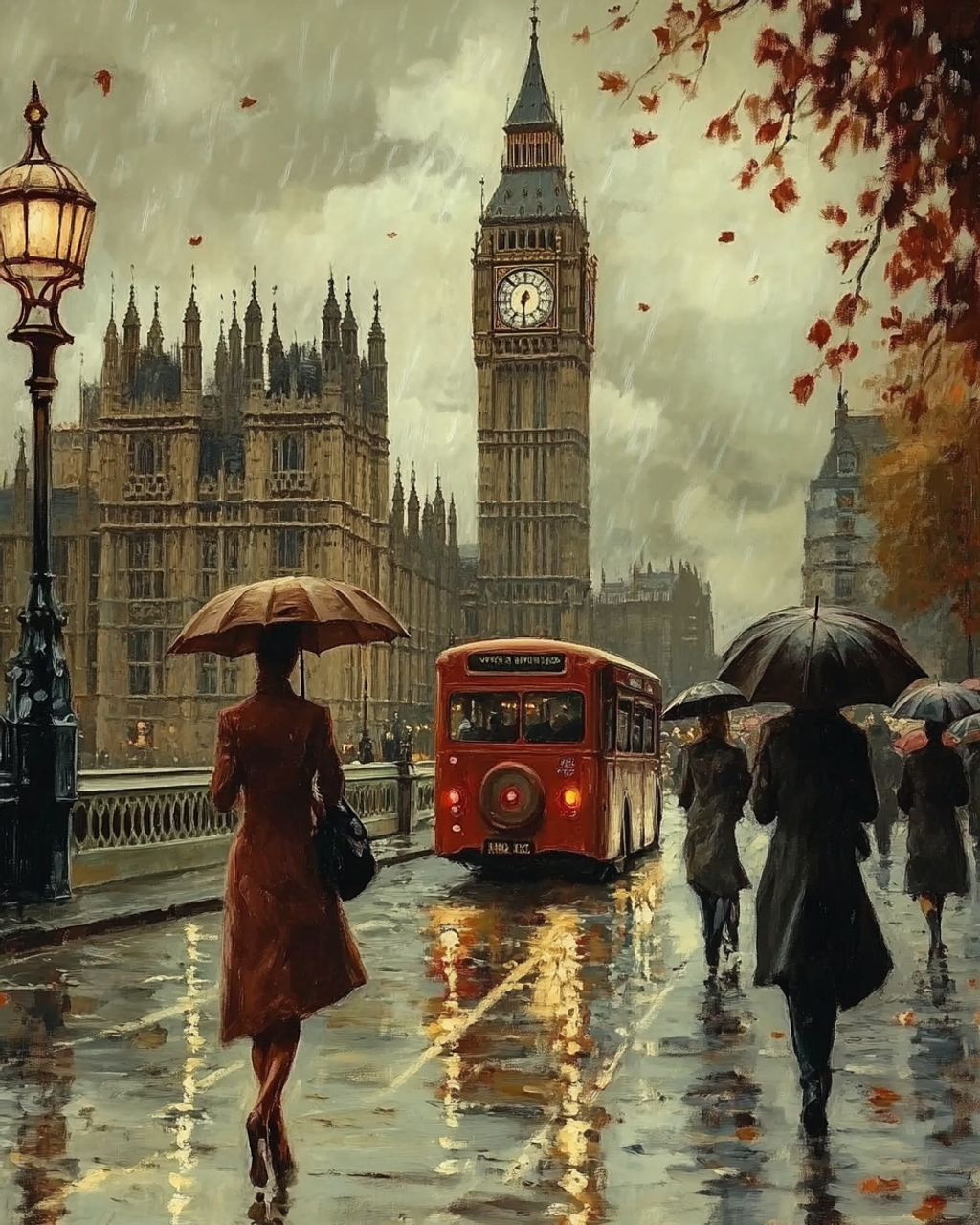 Paint by Numbers Kit London Street Scene