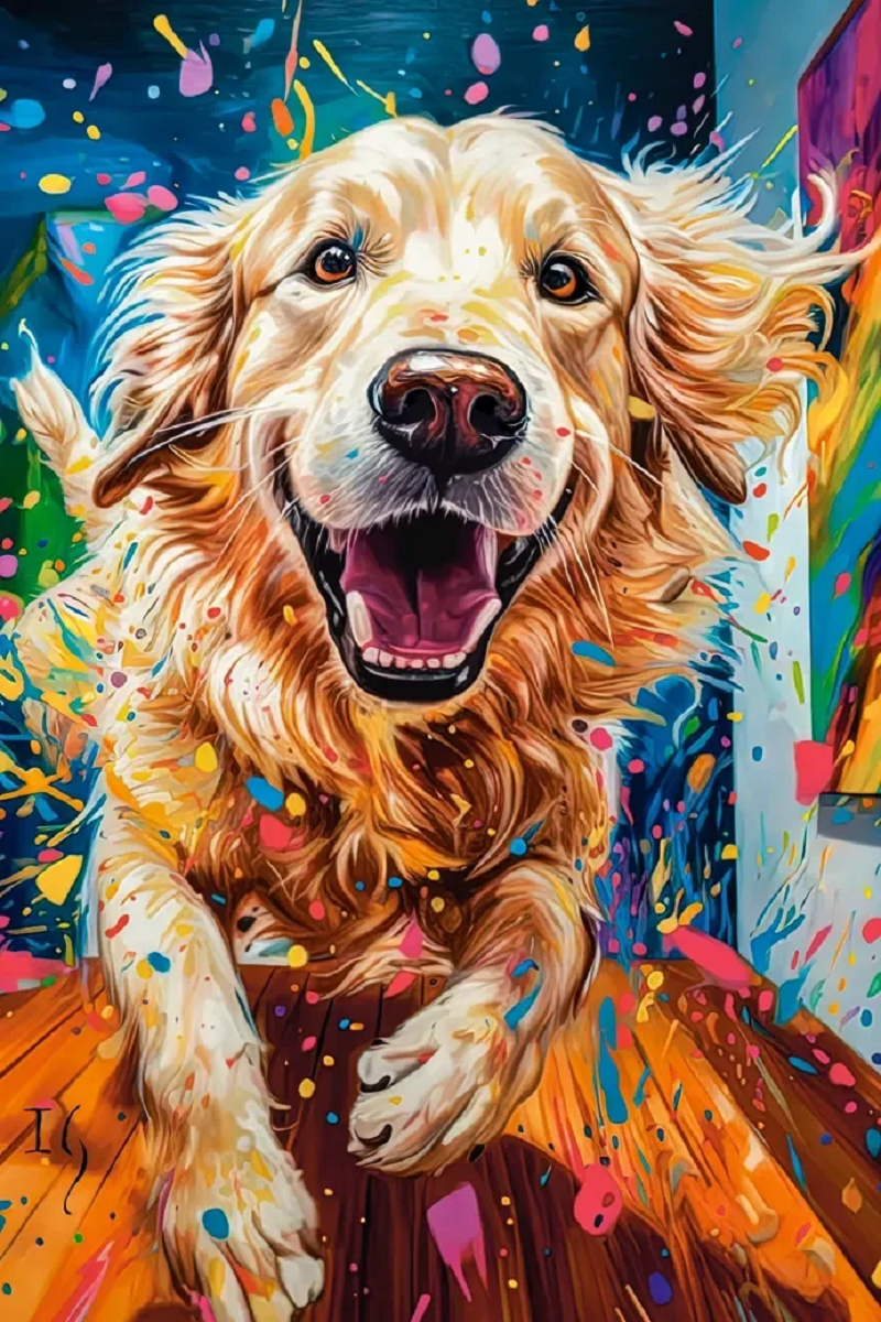 Paint by Numbers Kit Cute Dog