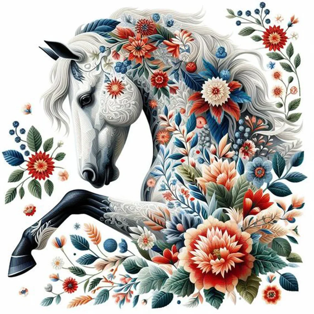 Paint by Numbers Kit Flower Horse