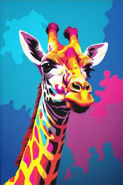 Paint by Numbers Kit Abstract Colorful Giraffe