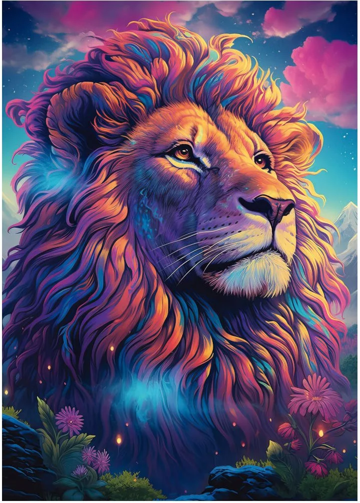 Paint by Numbers Kit Colorful Lion