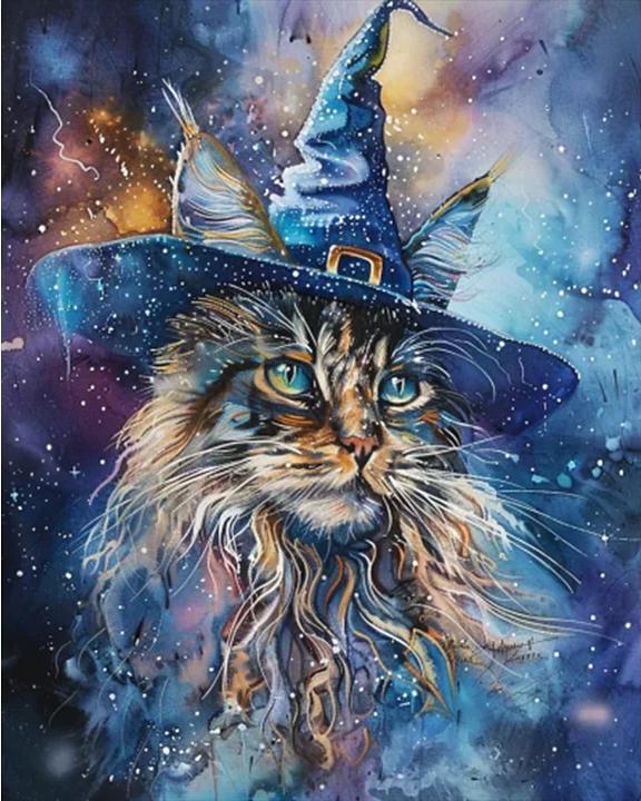 Paint by Numbers Kit Abstract Cat