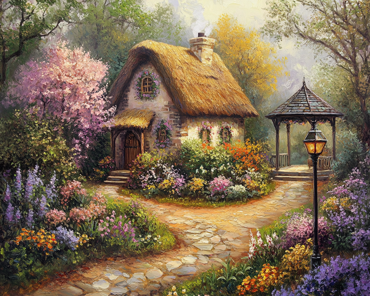 Paint by Numbers Kit Garden House