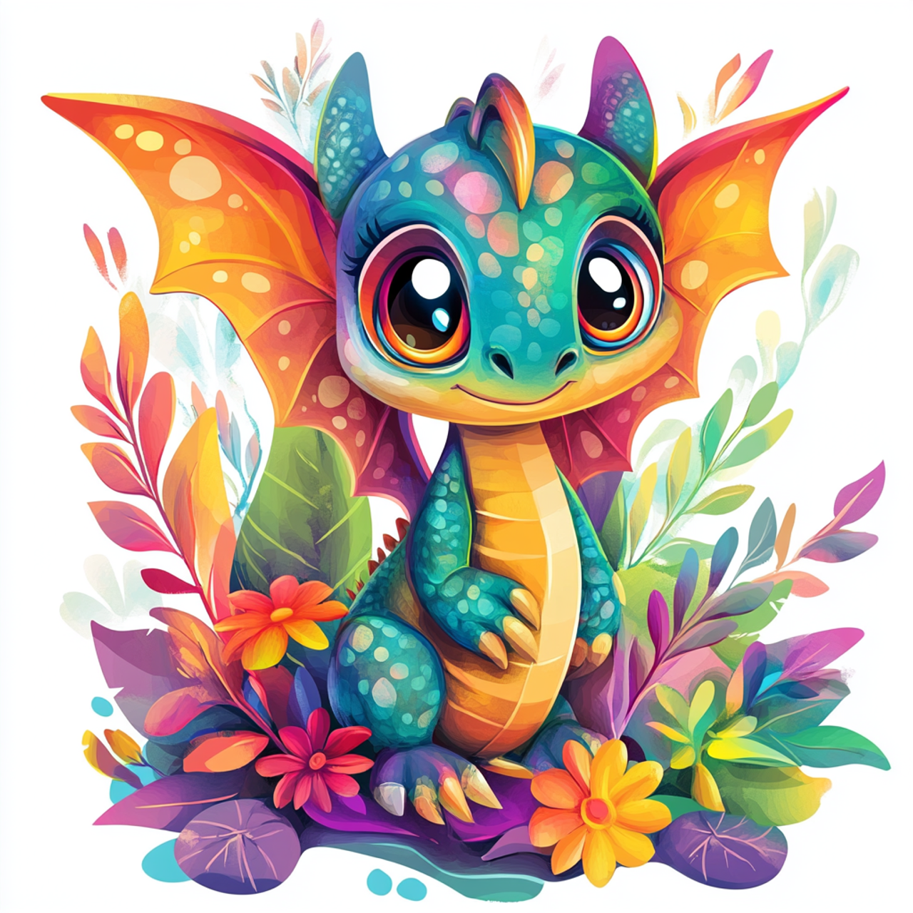 Paint by Numbers Kit Colorful Little Dragons