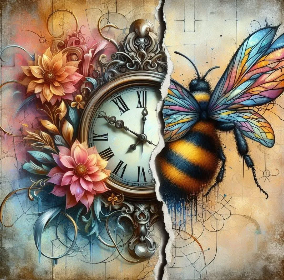 Paint by Numbers Kit Bee Clock