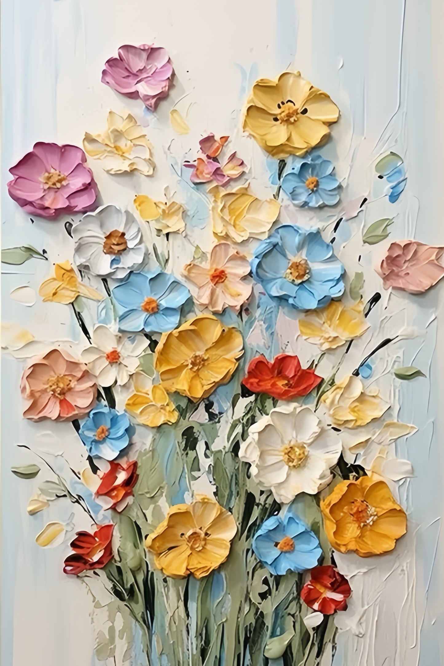 Paint by Numbers Kit 3D Flowers