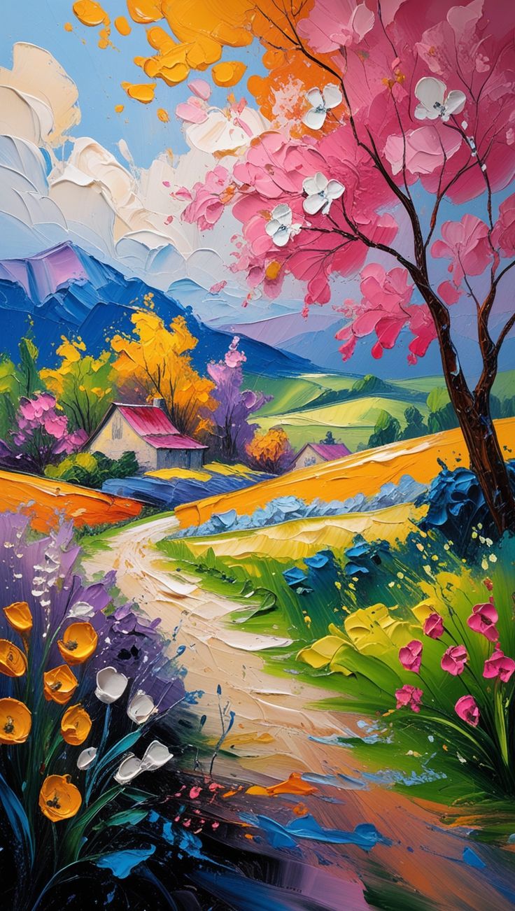 Paint by Numbers Kit Abstract Colorful Landscape