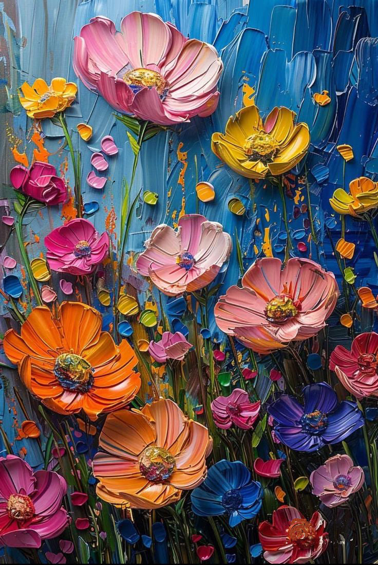 Paint by Numbers Kit 3D Flowers