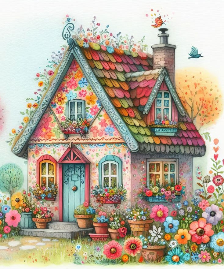Paint by Numbers Kit Colorful Houses